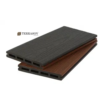 Террасная доска ДПК co-extrusion 1.5 двухцветная (Грэй Дарк)