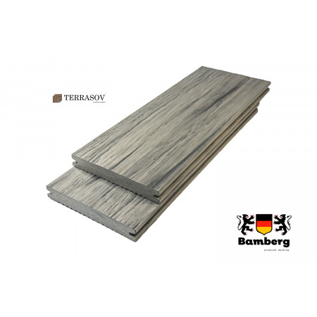 Террасная доска ДПК Bamberg Solid Fossiled, English Barnwood