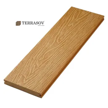 Террасная доска TERRASOV MASSIVE 3D полнотелая орех