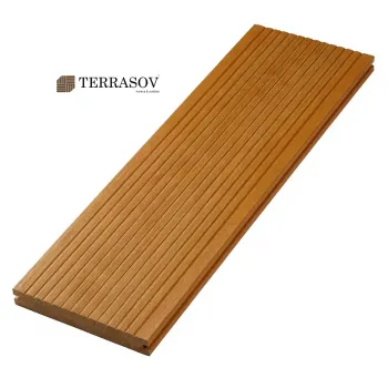 Террасная доска TERRASOV MASSIVE 3D полнотелая орех