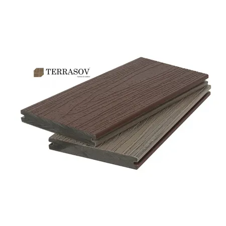 Террасная доска ДПК МАССИВ co-extrusion 1.5 двухцветная (Шоколад)