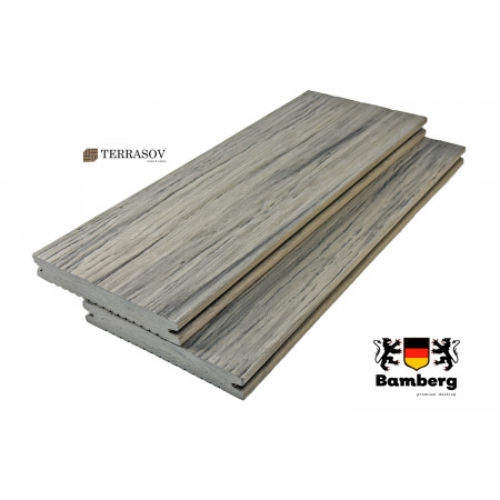 Террасная доска ДПК Bamberg Solid Fossiled, English Barnwood