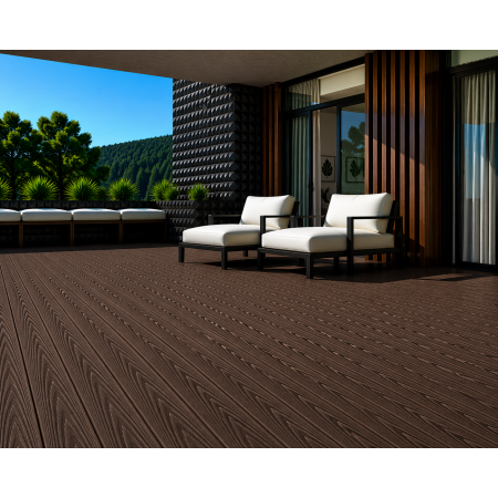 Террасная доска TERRASOV Vista 3d 150x26    (без НДС) (Шоколад)