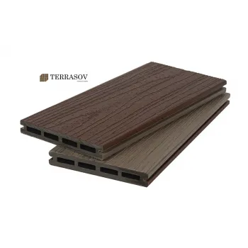 Террасная доска ДПК co-extrusion 1.5 двухцветная (Шоколад)