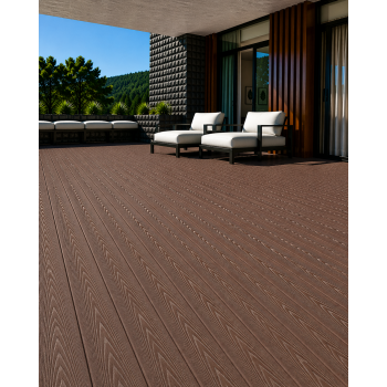 Террасная доска Террасов Стронг 3Д 25х150 (Шоколад)