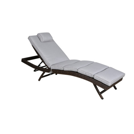 "Лиссабон" шезлонг из искусственного ротанга, цвет коричневый