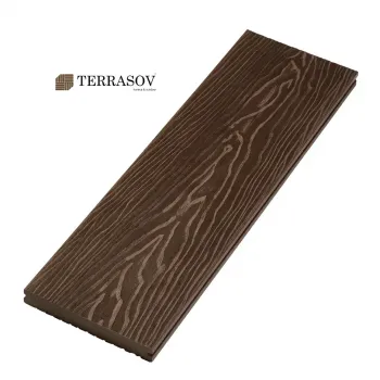 Террасная доска TERRASOV MASSIVE 3D полнотелая венге
